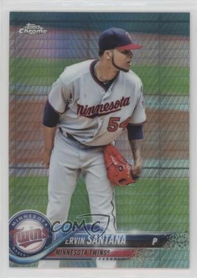 2018 Topps Chrome Prism Refractor Ervin Santana #153 - Image 1 of 2