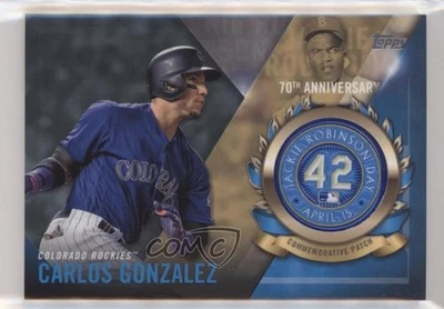 2017 Topps Jackie Robinson Day Commemorative Carlos Gonzalez #JRPC-CG Patch - Image 1 of 2