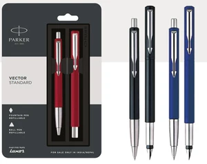 Parker Vector Standard BallPen + Fountain CT - Multicolor Assorted (Pack Of 3) - Picture 1 of 3