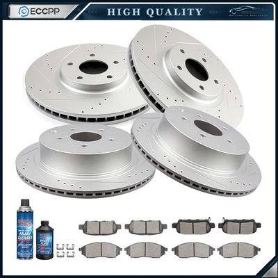 Ceramic Brake Pads And Rotors Front Rear For Nissan Murano LE S SL SV 3.5L - Image 1 of 4