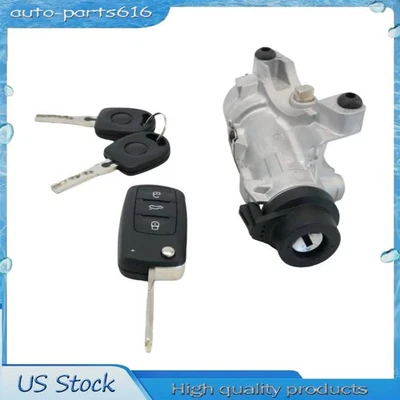 For Audi 98-09 A4 Quattro Ignition Lock Cylinder Assembly With Key Shells - Image 1 of 4