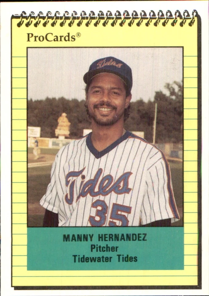 Manny Hernandez 1991 ProCards #2504 RC Tidewater Tides *AutographDen* - Image 1 of 2