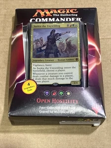 ENGLISH Open Hostility Saskia Commander Deck MTG Magic the Gathering With damage - Picture 1 of 7