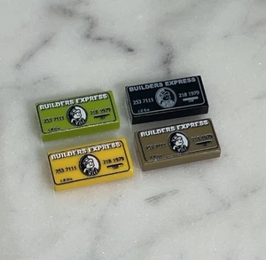 Lego Builders American Express lotto carte di credito personalizzate stampate 1x2 tessera nere - Foto 1 di 3