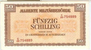 AUSTRIA ALLIED OCCUPATION 50 SCHILLING 1944 Unc. - Foto 1 di 1