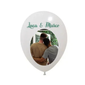 Palloncino Lattice GAY personalizzato personalizzabile con foto 3 PEZZI - Foto 1 di 2