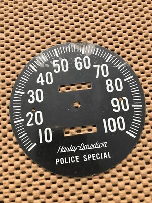 Harley Davidson Panhead Shovelhead Police Special Speedometer Face Plate Replace - Image 1 of 4