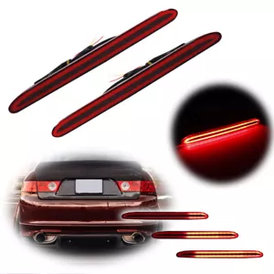 Red LED Rear Bumper Tail Brake Signal Lights For Honda Accord Euro CL7 CL9 04-08 - Picture 1 of 11