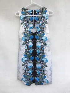 ☘️ Bec & Bridge Floral Print Shift Sleeveless Short Dress Size AUS 12 8 - Picture 1 of 6