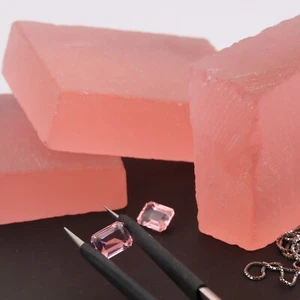 Rough Tourmaline Pink Nano Gems Heat Resistant Pink lab Tourmaline Imitation - Picture 1 of 8