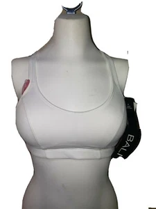 Women's BALI White Sports Bra size 34A,32B MRSP $26 Racer Back Comfort - Picture 1 of 5