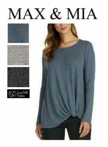 Top túnica Max & Mia para mujer manga larga acogedor torcido delantero | Variedad de tallas y colores - Imagen 1 de 6