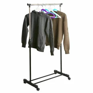 Heavy Duty Metal Single Double Rail Clothes Garment Hanging Rack DisplayStand UK - Picture 1 of 13