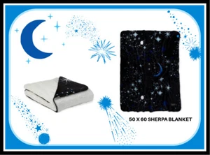 $68 CELESTRIAL STAR MOON Victoria's Secret 50 x 60 pulgadas Manta Sherpa Secret - Imagen 1 de 10