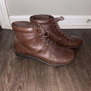 Walking Cradles Ankle Boots Women’s Size 9 W Brown Lace Up - Picture 1 of 9