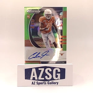 2020 Prizm Draft Picks Rookies Neon Green Collin Johnson Rookie Auto RC /25 - Picture 1 of 3