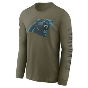Nike Carolina Panthers Shirt Long Sleeve Salute To Service Olive Green Men's M - Picture 1 of 2