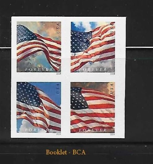 US Old Glory Flag Forever BCA Block of 4 Scott #5871-5874 - Image 1 of 1
