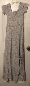 Damen Samt Torch Blumen Rüschen Kleid Gr. XL Artikel #1413 - Bild 1 von 11