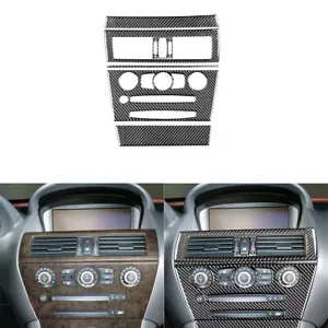 6Pcs Carbon Fiber Center Control Panel Cover Trim For BMW 6 Series E63 E64 04-07 - Picture 1 of 13