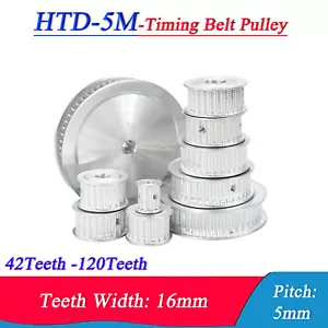 HTD-5M 42-120Teeth Timing Belt Pulley Pitch 5mm AF-type Drive Pulleys Width 16mm - Picture 1 of 8