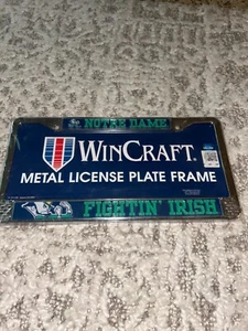 Notre Dame LICENSE PLATE FRAME metal FIGHTING IRISH LICENSE PLATE FRAME Real - Picture 1 of 1