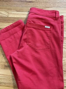 White House Black Market Capri Jeans Damen 4 rot Slim Crop Skinny Denim - Bild 1 von 7