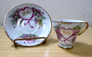 Norcrest FINE CHINA C-218 Made In Japan “Mother” Pink Rose Cup & Saucer - Picture 1 of 9