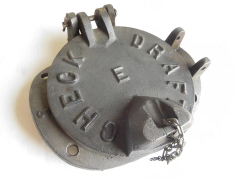 cast iron POT BELLY STOVE Hinged 6" DRAFT DOOR repair parts curvedBase 7 3/4x6" Cover