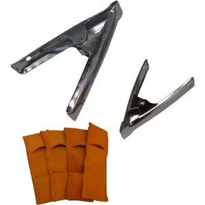 Heavy Duty Market Stall Clips Choose 70mm or 50mm also 70mm Leather Covers - Picture 1 of 5