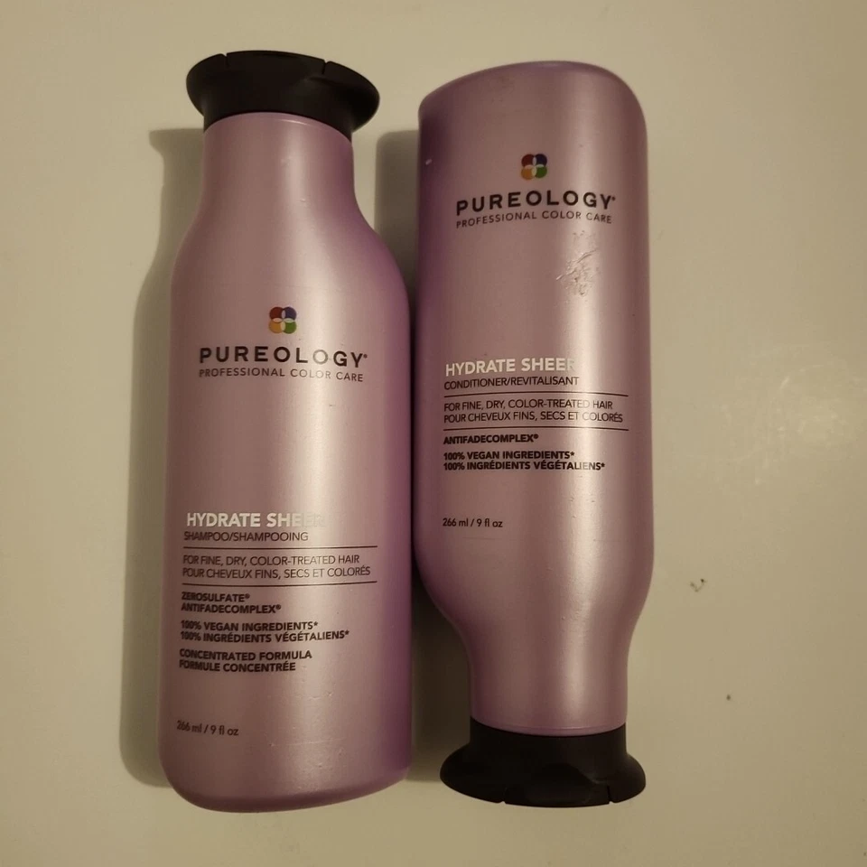 Juego de champú y acondicionador Pureology Hydrate transparente cabello seco teñido 9 oz Foto 1 de 2