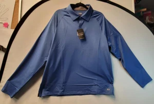 MSX Michael Strahan Polo Herren XXL Blau Performance Langarmshirt mit Etikett - Bild 1 von 16