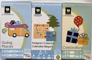 Cricut Cartridge Lot of 3 Going Places, Celebrations, Designer's Calendar LINKED - Picture 1 of 9