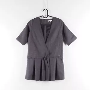 Authentic CHLOE Kids Girls 10 Years Gray Wool Belted Tunic Dress Top  - Picture 1 of 10