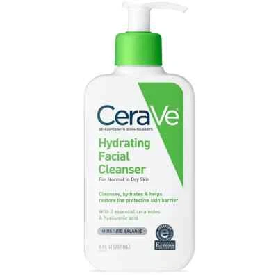Limpiador facial hidratante CeraVe 355 ml elimina suavemente la suciedad, el aceite y el maquillaje Nuevo Foto 1 de 4