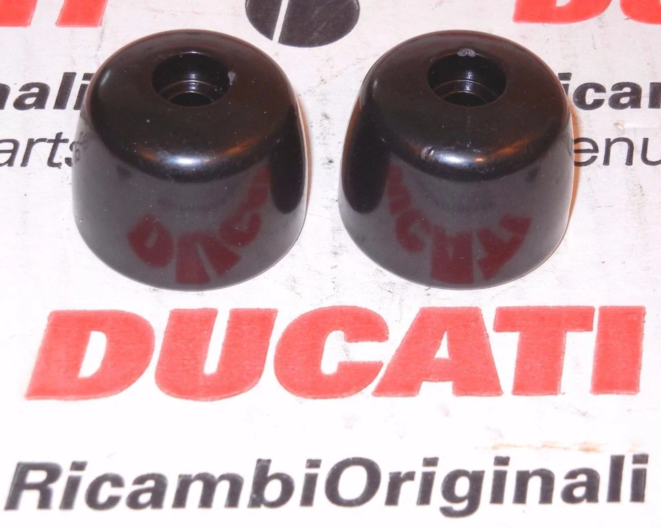 1991-2000 Ducati ST2 ST4 750SS 900SS Monster black PAIR bar end handlebar weight - Image 1 of 1