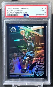 ( /99 ) Kevin Garnett 2002-03 Topps Chrome #25 Black Refractor Wolves Celtics - Picture 1 of 2