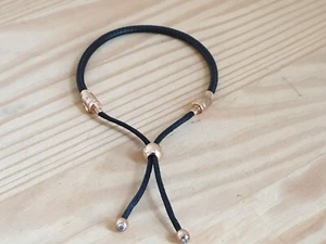 Pandora Moments Snake Leather Slider Bracelet - Picture 1 of 7