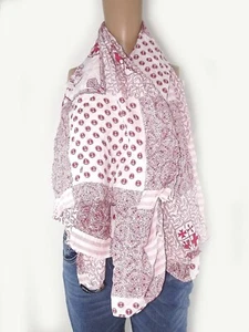 Army Sea Square Scarf White Red Viscose Measures 143 X 143 Shawl - Picture 1 of 10