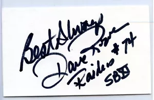 Dave Rowe signed handsigniert AUTO 3x5 Karteikarte SBXI Aufschrift - Bild 1 von 1