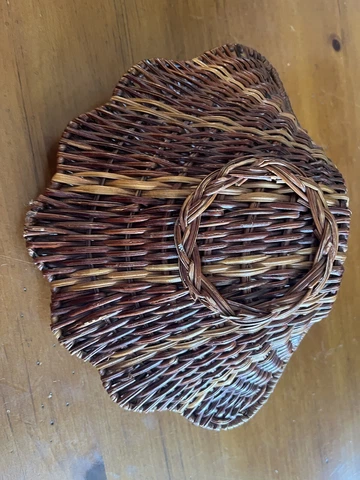 VINTAGE STORAGE CONTAINER, CLAM SHELL, BEACH DECOR OCEAN NAUTICAL 8” BOHO CHIC Cover