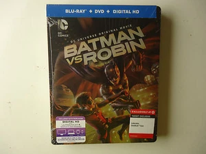Batman vs. Robin (Blu-ray/DVD, 2015, 2-Disc, Digital Copy) NEW Target Steelbook - Picture 1 of 2