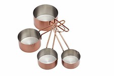 MasterClass Stainless Steel Measuring Cups (Set of 4) -Copper Finish,