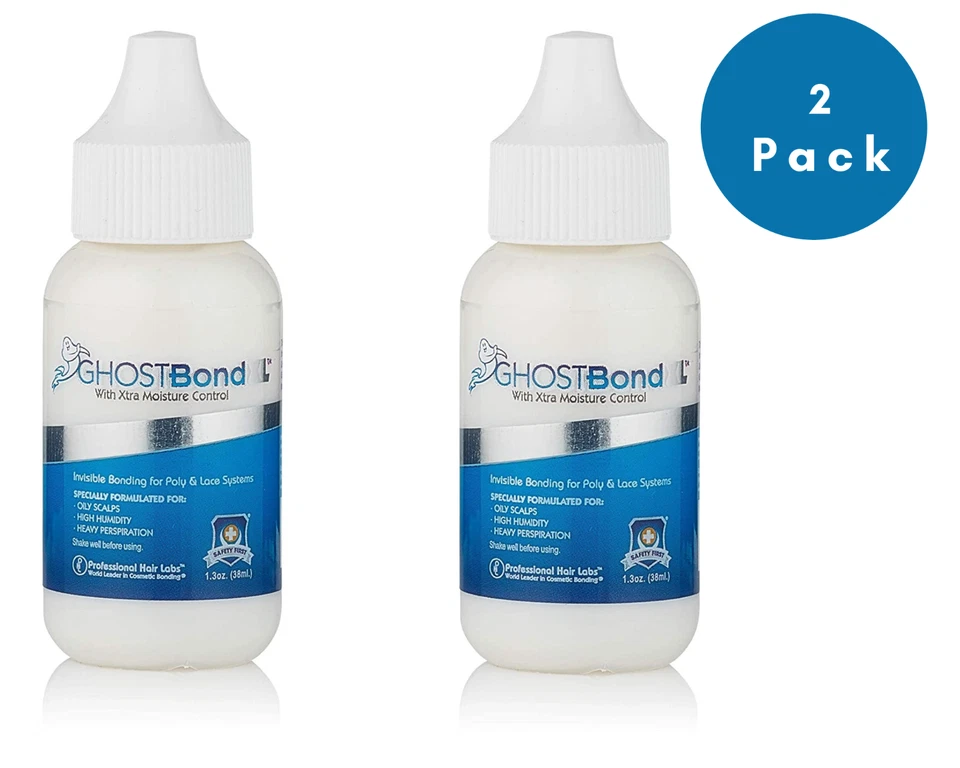Auténtico pegamento adhesivo invisible GhostBond XL para pelucas de cabello y toupee - Paquete de 2 Foto 1 de 1