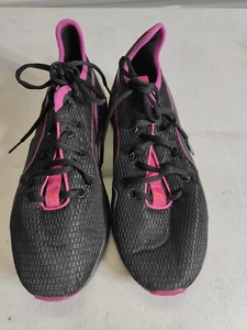 Sz  9 Puma Womens Soft Foam Black Pink Tennis Shoes - Picture 1 of 5