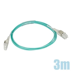 3M LC to LC OM3 50/125 Multi-Mode Fiber Optic Patch Cable Reverse Polarity Aqua - Picture 1 of 3