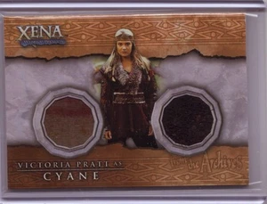 Xena Beauty & Brawn Victoria Pratt CYANE dual VARIANT costume swatch card #DC2 3 - Picture 1 of 1