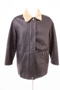 JOOP! Giacca uomo pelliccia di agnello cappotto vera pelle taglia 25 (taglia corta) marrone ottima - Foto 1 di 10