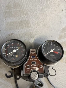 1980 HONDA CM400A OEM SPEEDO TACH GAUGES DISPLAY CLUSTER SPEEDOMETER TACHOMETER - Picture 1 of 16