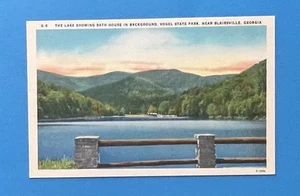 Blairsville GA-Georgia Vogel State Park Lake Bath House Vintage Postcard UNUSED - Picture 1 of 2